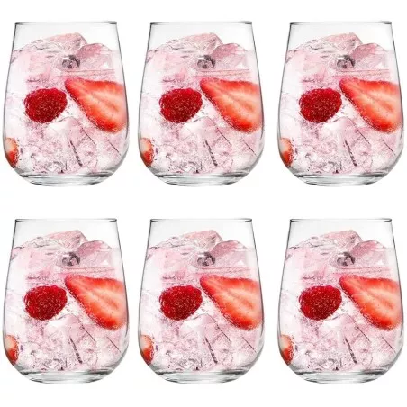 VASO GAIA 365F 475 CC 10952S de cristal transparente con diseño elegante ideal para bebidas frías.