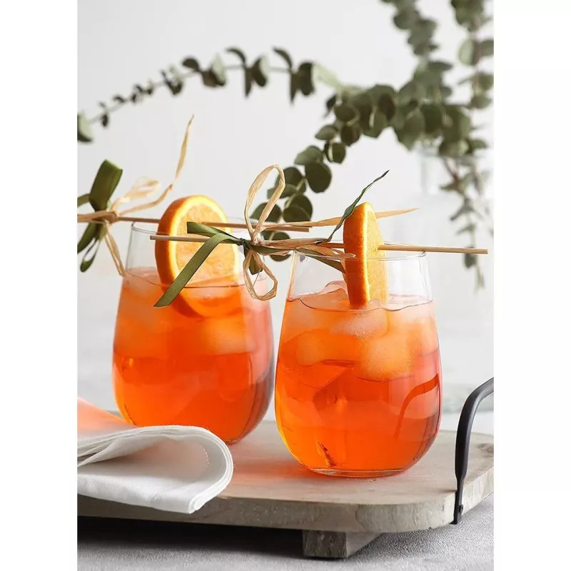 VASO GAIA 365F 475 CC 10952S transparente de vidrio, diseño moderno y elegante, ideal para bebidas frías.