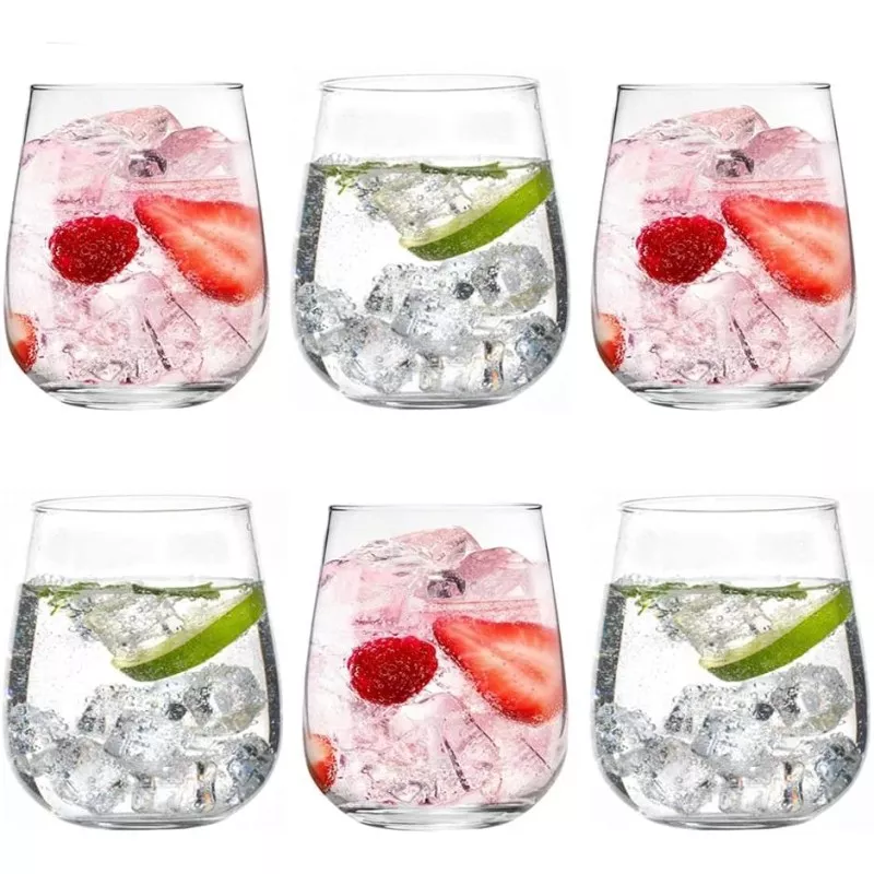 VASO GAIA361F 360 CC 10950S de cristal transparente con borde redondeado y diseño moderno ideal para cócteles