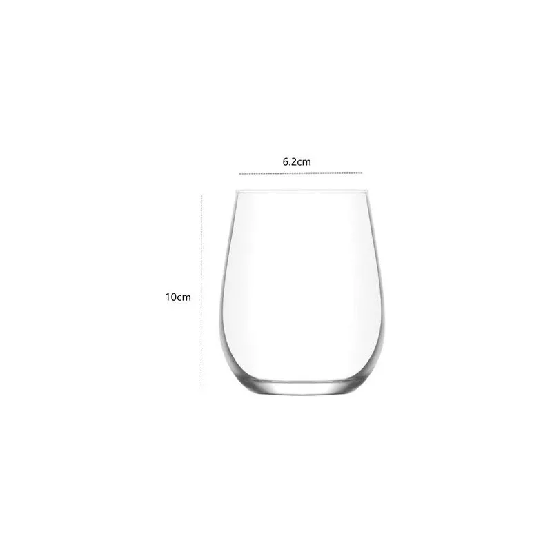 VASO GAIA361F 360 CC 10950S de cristal transparente, diseño elegante y acabado pulido, formato tallado y moderno.