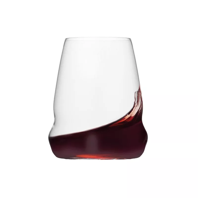 VASO ALTO COCOON 55,6 CL transparente de cristal con diseño curvado y acabado pulido ideal para cualquier bebida.