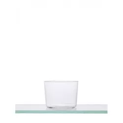 VASO CHIQUITO 25 CL. SELLA de vidrio transparente, diseño sencillo y acabado liso ideal para bebidas.