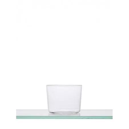 VASO CHIQUITO 25 CL. SELLA de vidrio transparente, diseño sencillo y acabado liso ideal para bebidas.