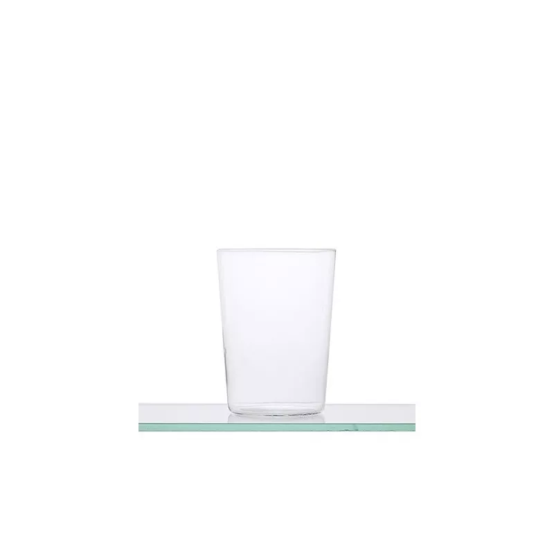 VASO SIDRA SELLA de cristal transparente, diseño sencillo y moderno, ideal para bebidas frías.