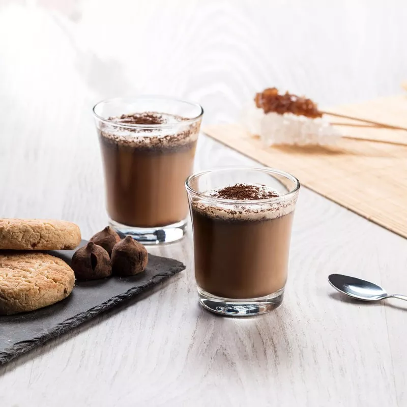 VASO CAFETO 12,9 CL. TENSIONADO PREMIUMGLASS transparente con diseño moderno y acabado pulido ideal para bebidas calientes