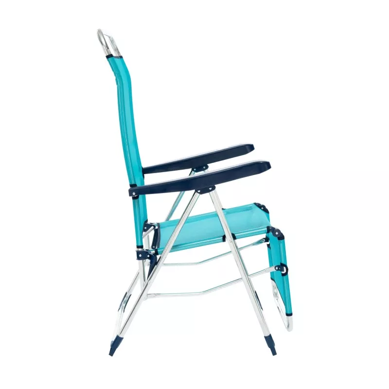Hamaca relax Alco 480ALF-0030 plegable azul turquesa de aluminio con tejido resistente y diseño cómodo.