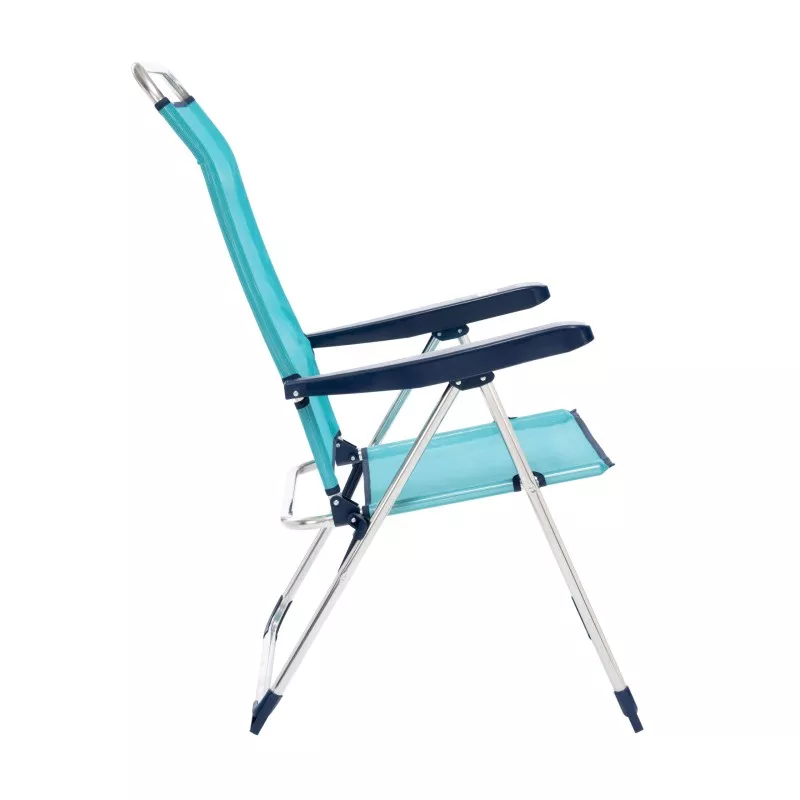 Tumbona playa Alco 470ALF-0030 plegable azul de aluminio y tejido resistente, diseño ergonómico y ligero.