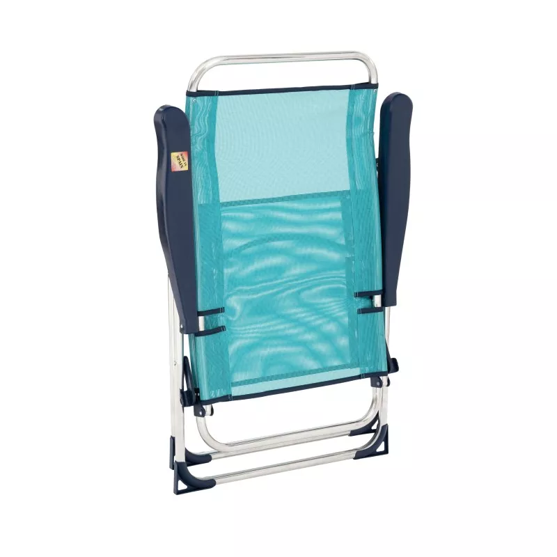 Tumbona playa Alco 470ALF-0030 plegable azul de estructura de aluminio y tejido textil resistente al sol