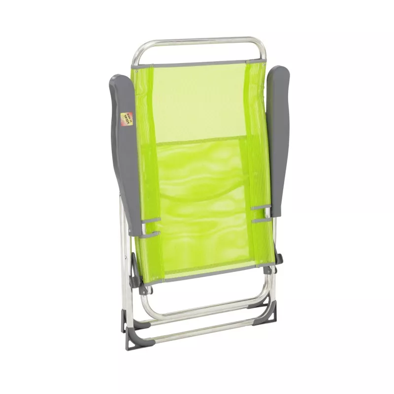 Tumbona playa Alco 470ALF-2424 plegable verde con estructura de aluminio y acabado textil resistente al agua