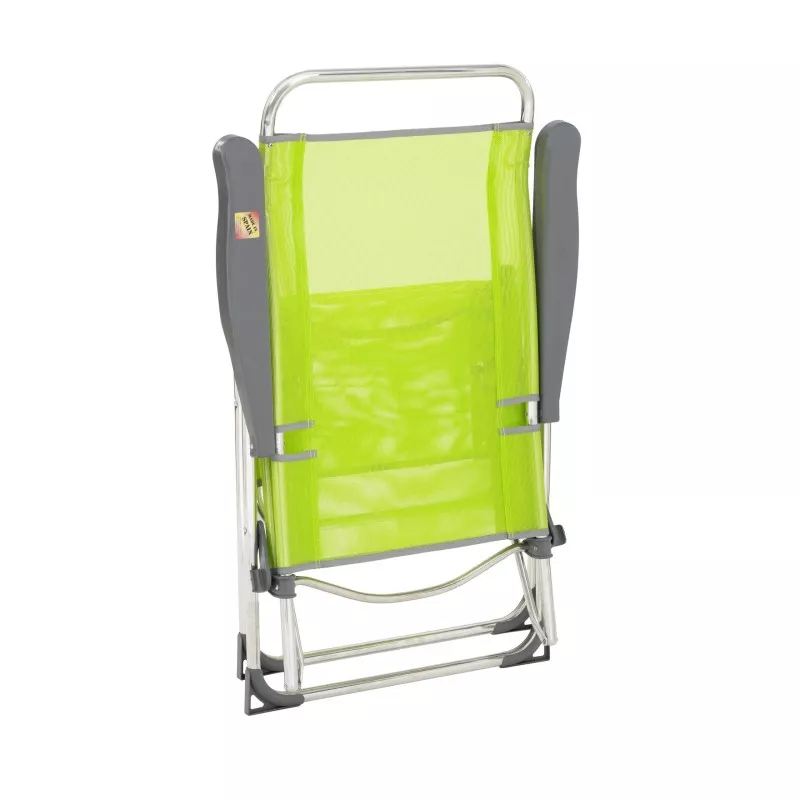 Hamaca relax Alco 480ALF-2424 plegable verde de material resistente con diseño ergonómico y estructura metálica ligera.
