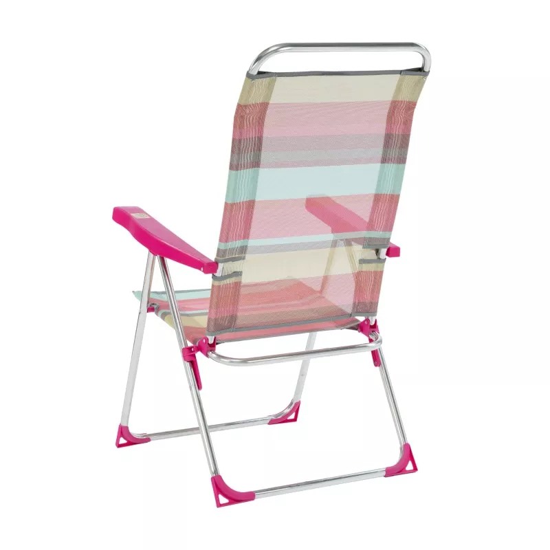Tumbona playa Alco 470ALF 5 posiciones fibra de polipropileno color multicolor con estructura de aluminio ligera