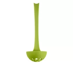 CACILLO ACEITUNAS NYLON IBILI 719110 de color verde, diseño práctico y material resistente para servir aceitunas.