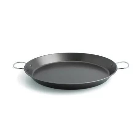 PAELLERA SENIA QUID 46 12 R.7559022 de acero con acabado antiadherente, diseño plano y asas laterales.