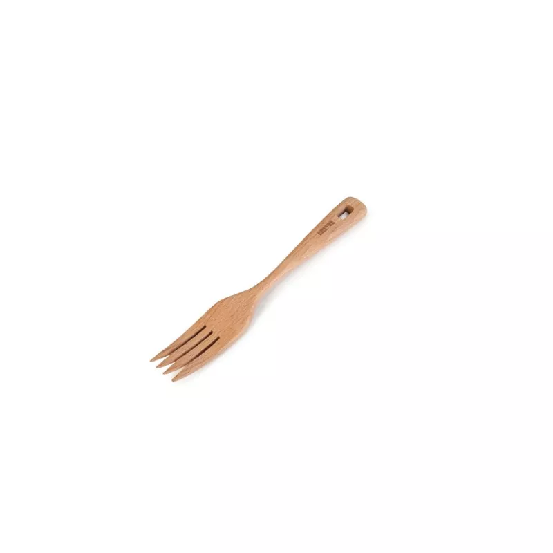 Tenedor 22 de madera IBILI 747522 con acabado natural, ligero y resistente para uso en cocina y mesa.
