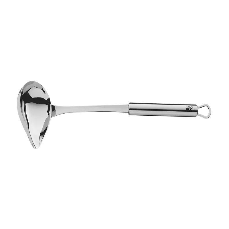 Cazo salsa WMF Profi Plus 7103 de acero inoxidable pulido con mango ergonómico y diseño elegante.