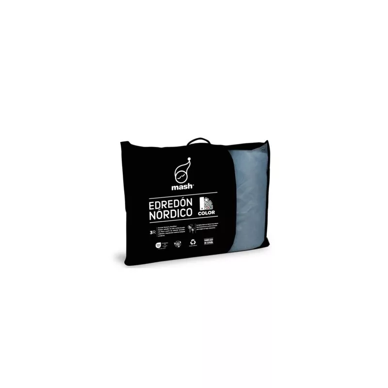 Edredón nórdico Mash Nordiletto 240x220 gris microfibra 300 g suave y cálido ideal para camas grandes.