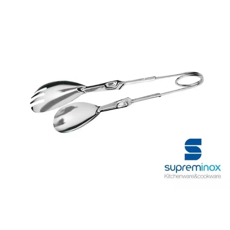 PINZA ENSALADA REF. 2030 SUPREMINOX de acero inoxidable con mango pulido y diseño ergonómico para un agarre cómodo