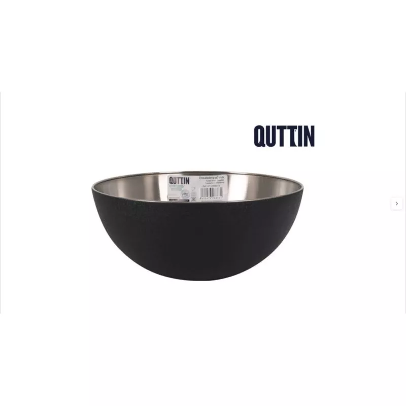 BOL ACERO QUTTIN COCRODILE 29 CM 998019 en color negro mate con interior pulido y diseño contemporáneo.