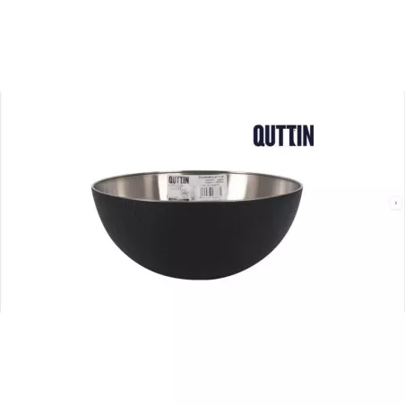 BOL ACERO QUTTIN COCRODILE 29 CM 998019 en color negro mate con interior pulido y diseño contemporáneo.