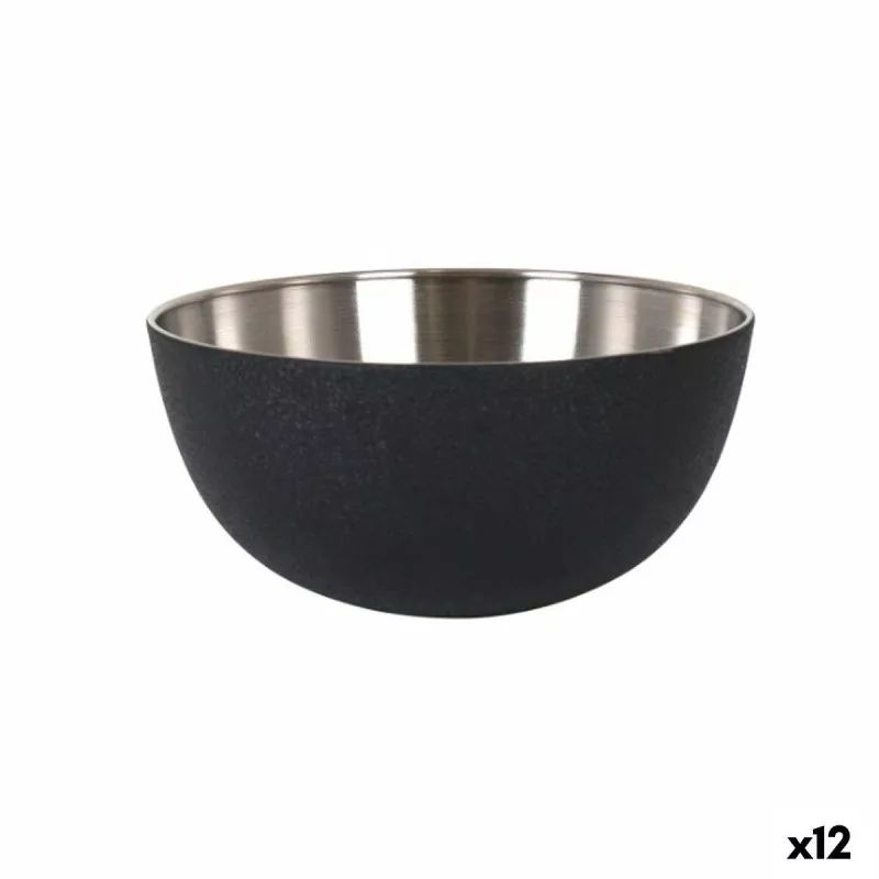 ENSALADERA QUTTIN CROCODILE 19 CM. QT-C998017 negra de acero inoxidable con acabado mate y diseño moderno