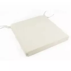Cojín Hevea Sillón Bahía-30 color blanco en tejido de poliéster con lazo para sujeción y formato cuadrado