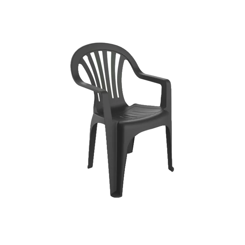 SILLON CAPISA PALS VERDE2 de plástico, diseño ergonómico, color verde, ideal para exteriores y fácil de apilar.