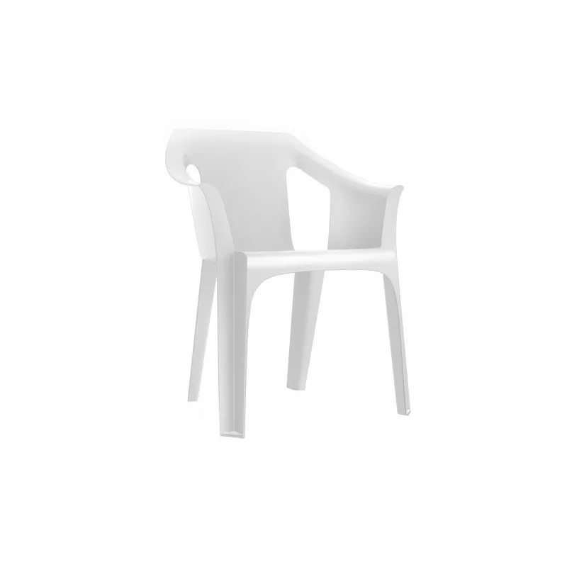 SILLON CAPISA COOL BCO 01387 blanco de plástico resistente con diseño moderno y liviano para interiores y exteriores
