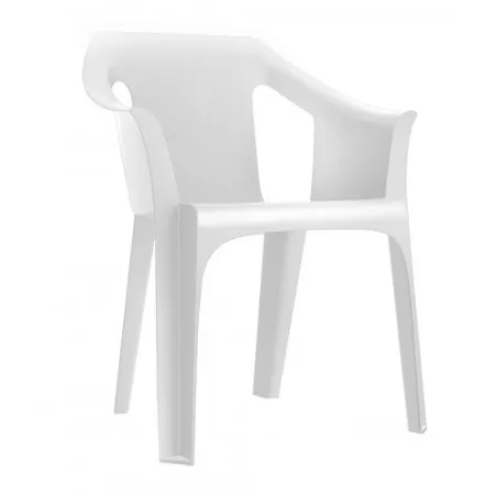 SILLON CAPISA COOL BCO 01387 blanco de plástico resistente con diseño moderno y liviano para interiores y exteriores