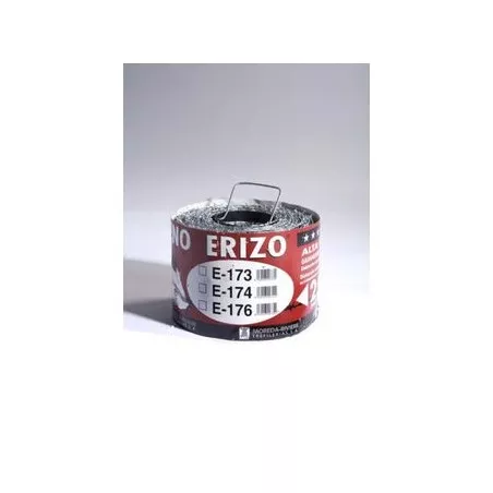 ALAMBRE ESPINO E173 MOREDA en rollo de metal galvanizado color gris, ideal para cercas y delimitación de terrenos.