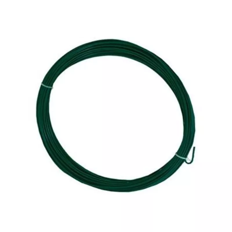 ALAMBRE PLAST 17 MAZO 5 KG MOREDA VERDE, alambre plástico verde resistente, ideal para jardinería y manualidades.