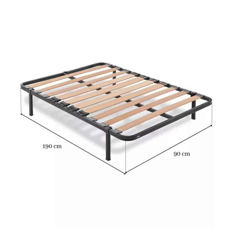 Somier Flex Somiflex F2 90x190 de láminas, metálico y madera, resistente y durable con soporte óptimo ??? ???????.