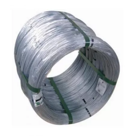 ALAMBRE GALVAN 10 1.5 MAZO MOREDA en bobina, color zinc, resistencia a la corrosión, ideal para construcción.