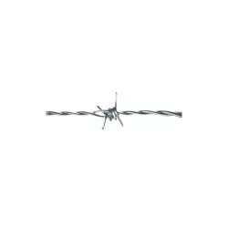 ALAMBRE ESPINO 14*08*250 MOR AMARILLO de acero galvanizado, resistente y apto para cercas.