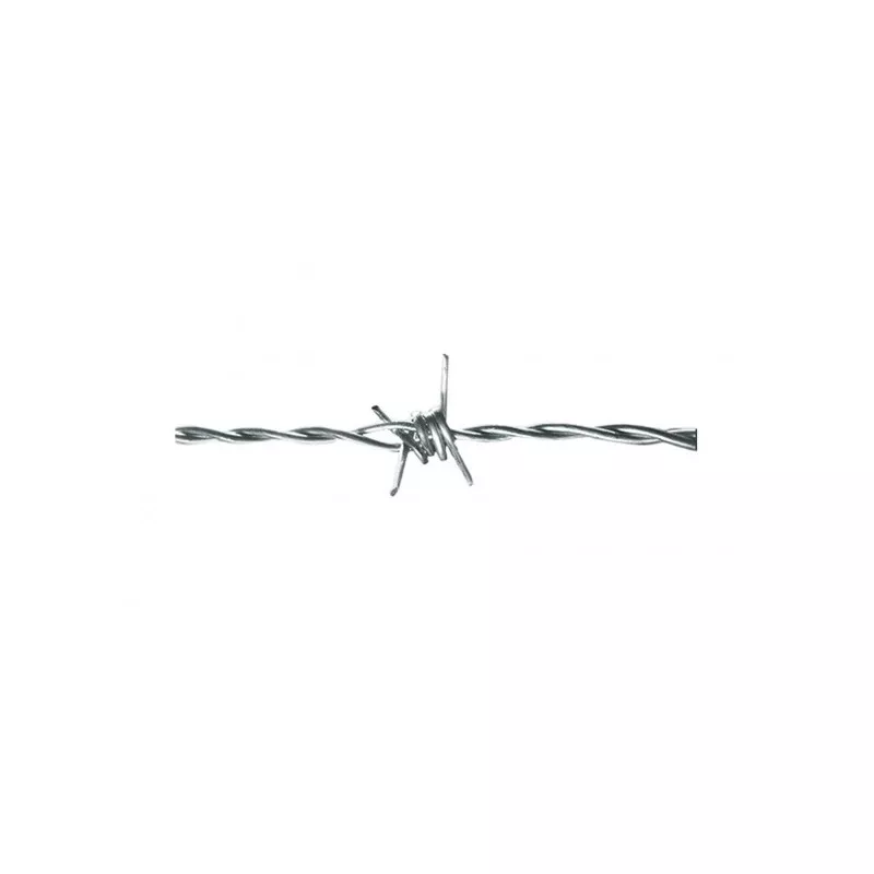 ALAMBRE ESPINO 14*08*250 MOR AMARILLO de acero galvanizado, resistente y apto para cercas.