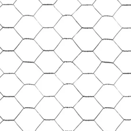 ENREJADO T/T 19/1 MOREDA malla hexagonal metálica zincada de color gris, ideal para cercas y estructuras decorativas