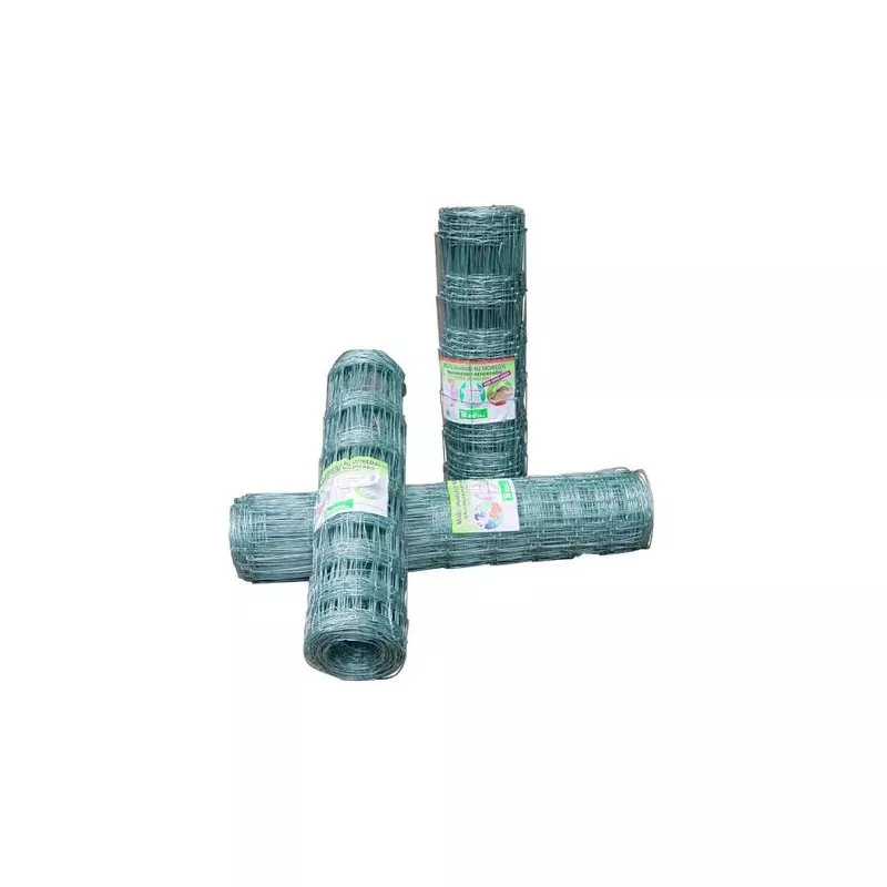 MALLA HJ 200*20*15 MOREDA 100M de acero galvanizado color verde, ideal para cercados y jardinería.