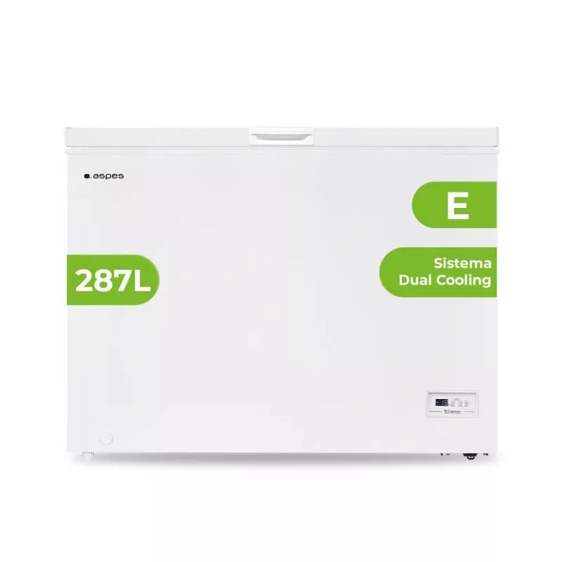Congelador horizontal Aspes ACH3001EDC 287L blanco de libre instalación con sistema Dual Cooling y gran capacidad