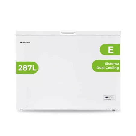 Congelador horizontal Aspes ACH3001EDC 287L blanco de libre instalación con sistema Dual Cooling y gran capacidad