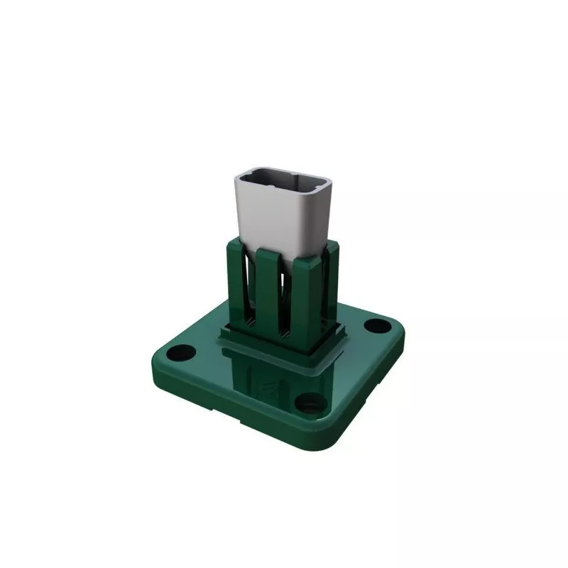 BASE PLACA HERCULES MOREDA VERDE soporte plástico verde con acabados resistentes y diseño compacto para conexión segura.