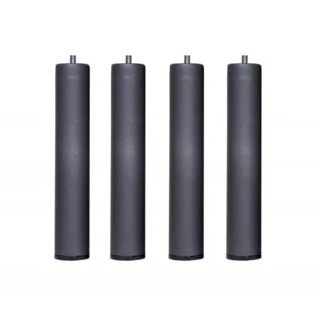 Juego patas tapizado metálico Santos alto 35 cm (4 unidades) Dess en color negro con acabado mate y diseño moderno.