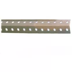 BARRA ENTERA P40 300CM gris Simon de metal, diseño perforado para fácil instalación y acabado resistente.