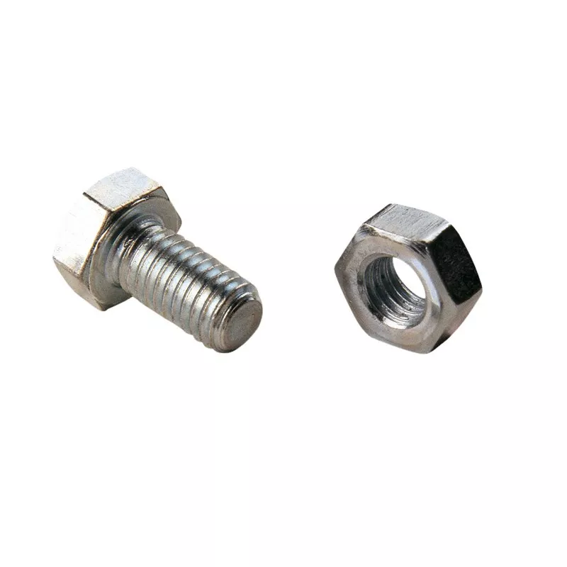 TORNILLO 8/16X15 C/TUERCA SIMON/C.M de acero inoxidable con acabado brillante y rosca estándar.