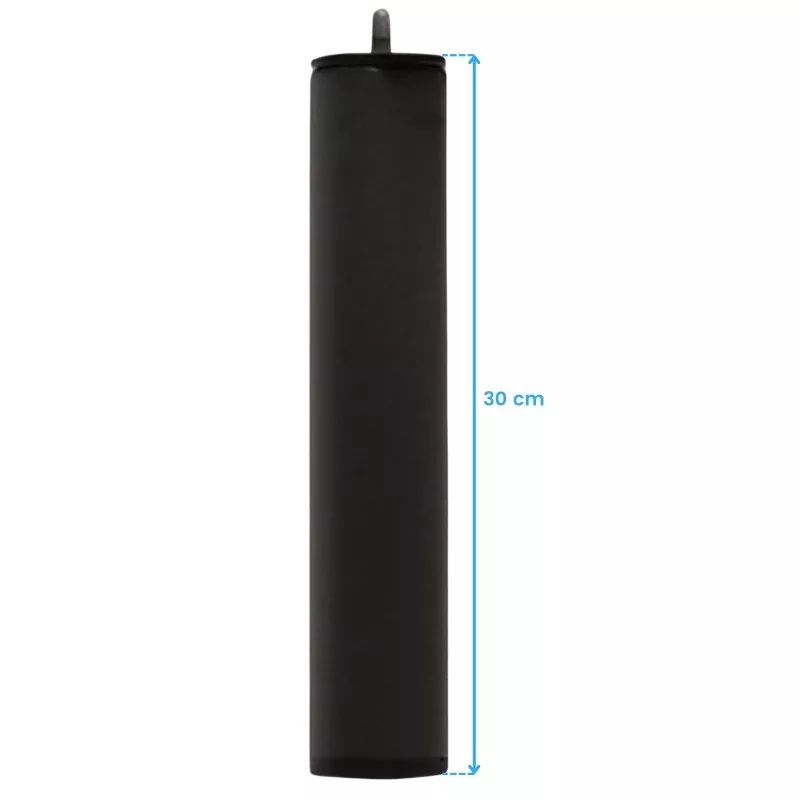 Juego patas tapizado metálico Santos alto 35 cm (4 unidades) Dess en color negro, diseño minimalista y material resistente.