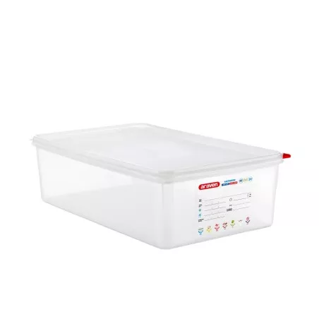 CUBETA ARAVEN 3037 20,5 L transparente con tapa, ideal para almacenamiento y organización de alimentos.