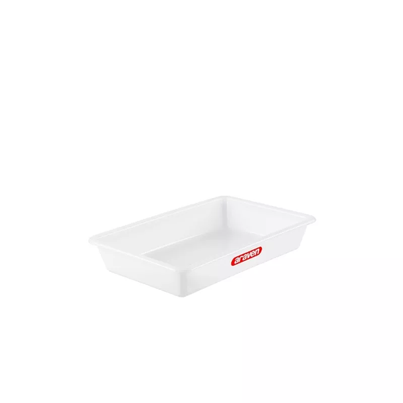 CUBETA ARAVEN 1131 5 L rectangular de plástico blanco con acabado suave y bordes reforzados