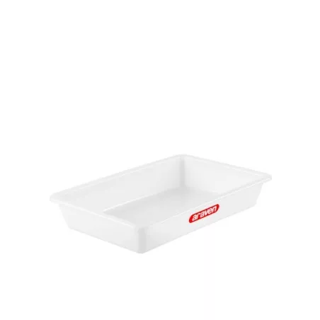 CUBETA ARAVEN 1131 5 L rectangular de plástico blanco con acabado suave y bordes reforzados