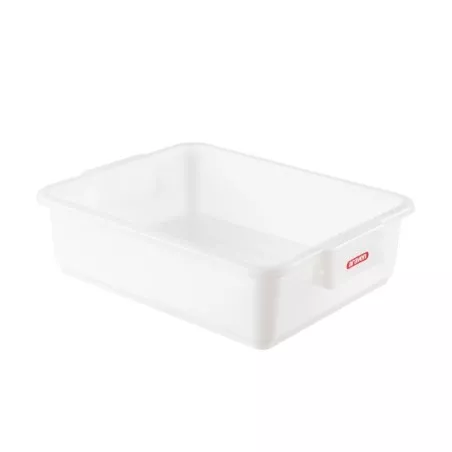 CUBETA ARAVEN 1170 25L de plástico blanco, rectangular, ideal para almacenamiento y organización en cocina o hogar.