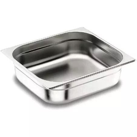 CUBETA GASTRONORM 2/3 LACOR RFº 66510Z de acero inoxidable con bordes redondeados y diseño robusto