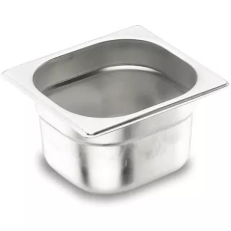 CUBETA GASTRONOR 1/6 RFº 66665 LACOR 1,10L de acero inoxidable con acabado pulido y diseño rectangular para hostelería