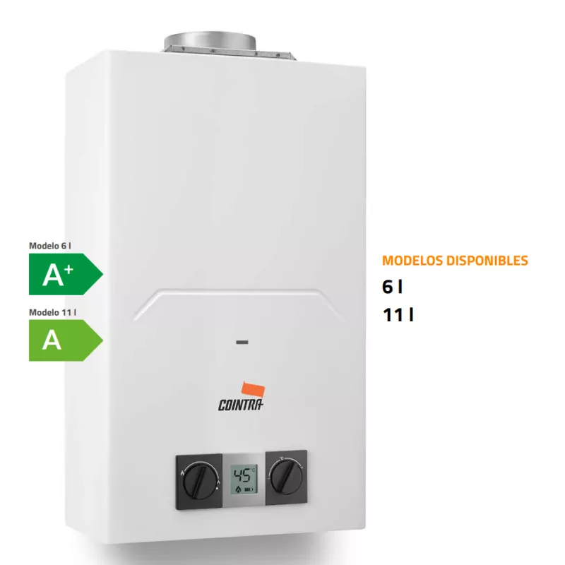 Calentador gas Cointra CADI 11B 11 L – atmosférico, butano/propano, clase A